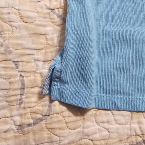 Vintage Lauren Ralph Lauren Active Polo Shirt Women’s 1X Light Blue White Collar - Picture 7 of 13